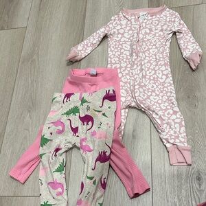 Old Navy Pink and Cream Kids Pajamas Set
